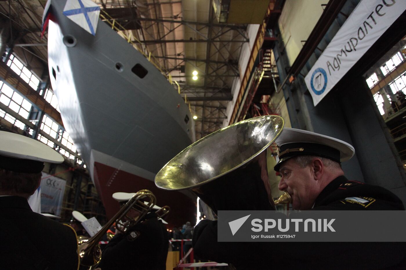 Launching search-and-rescue vessel Igor Belousov