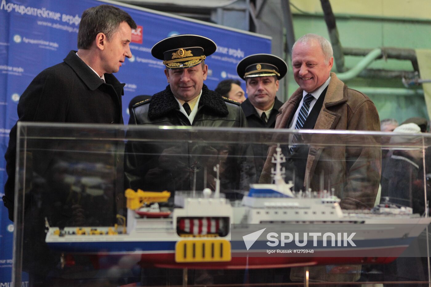 Launching search-and-rescue vessel Igor Belousov