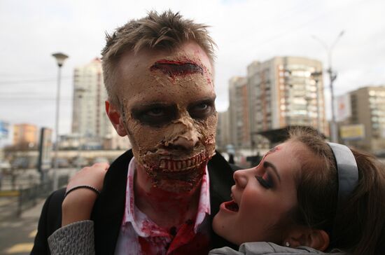 Zombie Parade in Novosibirsk