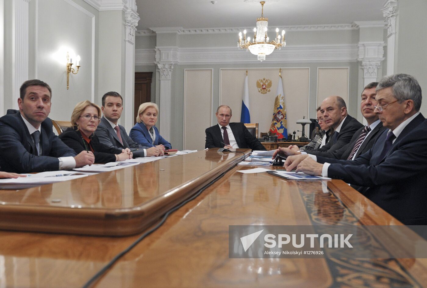 Russian President V.Putin holds meeting in Novo-Ogaryovo
