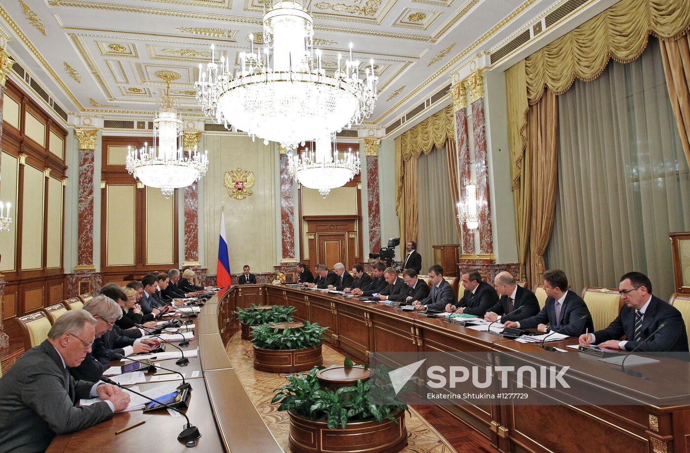 Dmitry Medvedev chairs Russian Government meeting