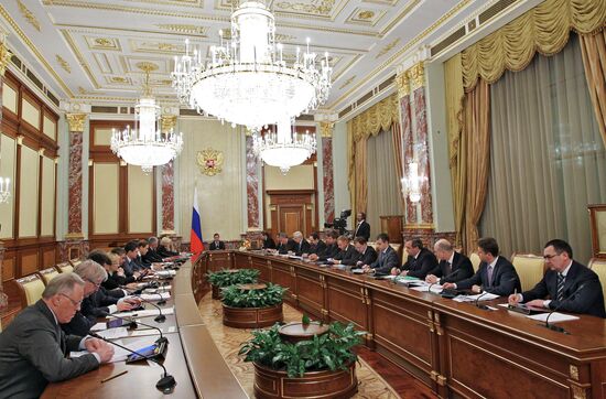 Dmitry Medvedev chairs Russian Government meeting