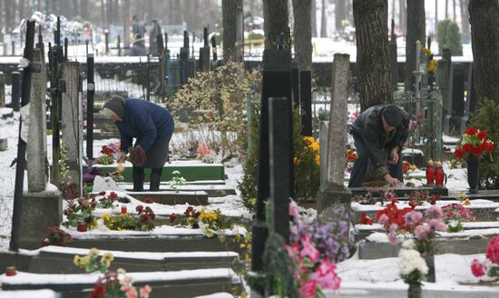 Catholic festival All Saint's Day in Belarus
