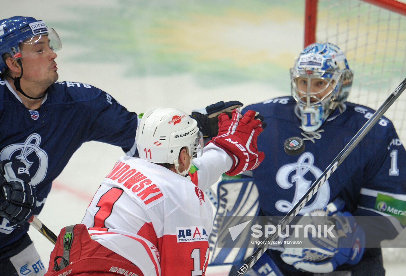 Hockey KHL. Dynamo Moscow vs. Spartak Moscow
