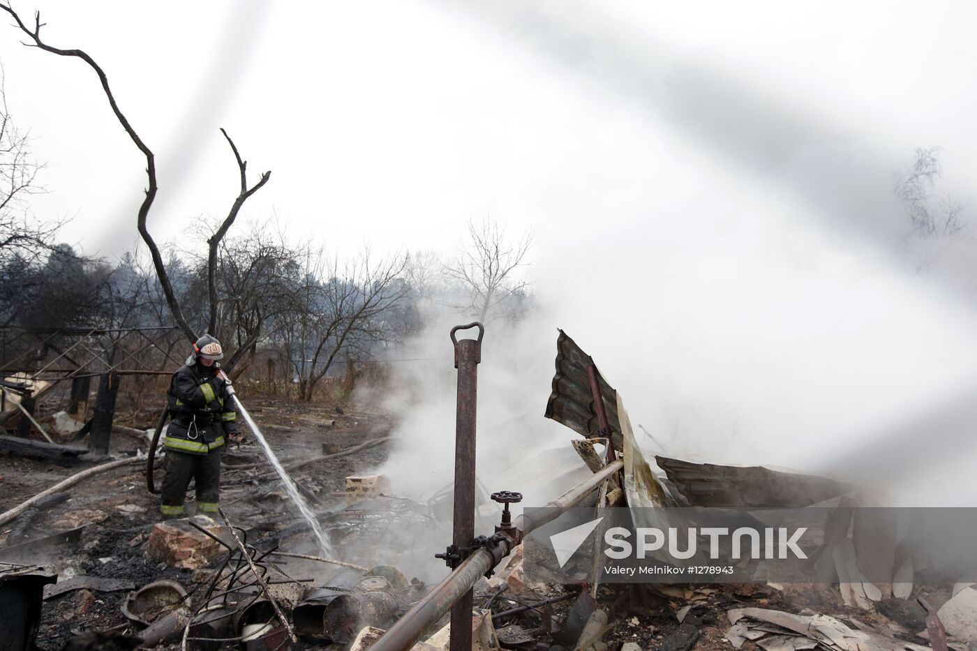 Gas pipeline on fire in Schelkovo District, Moscow Region