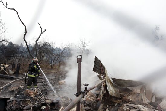 Gas pipeline on fire in Schelkovo District, Moscow Region