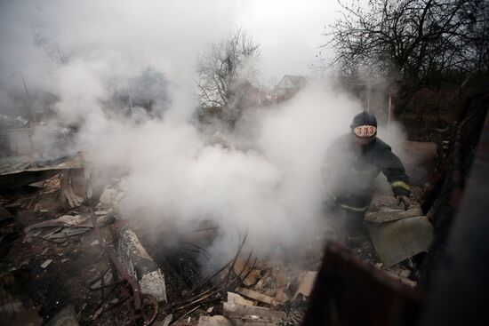 Gas pipeline on fire in Schelkovo District, Moscow Region