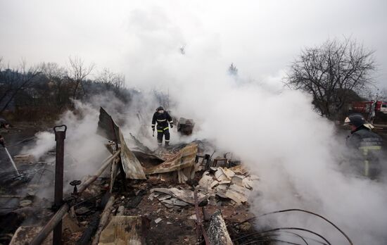 Gas pipeline on fire in Schelkovo District, Moscow Region