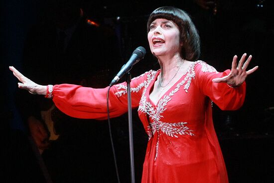 Concert of French singer Mireille Mathieu