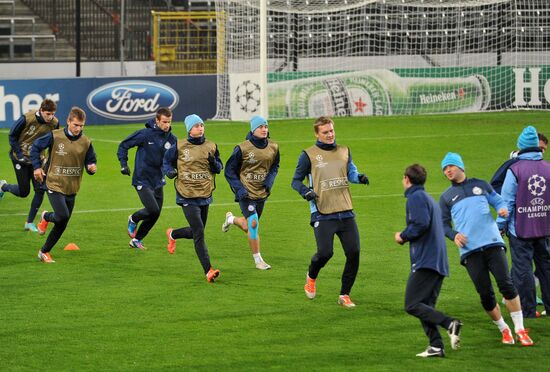 Football club Zenit holds training session