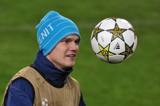 Football club Zenit holds training session