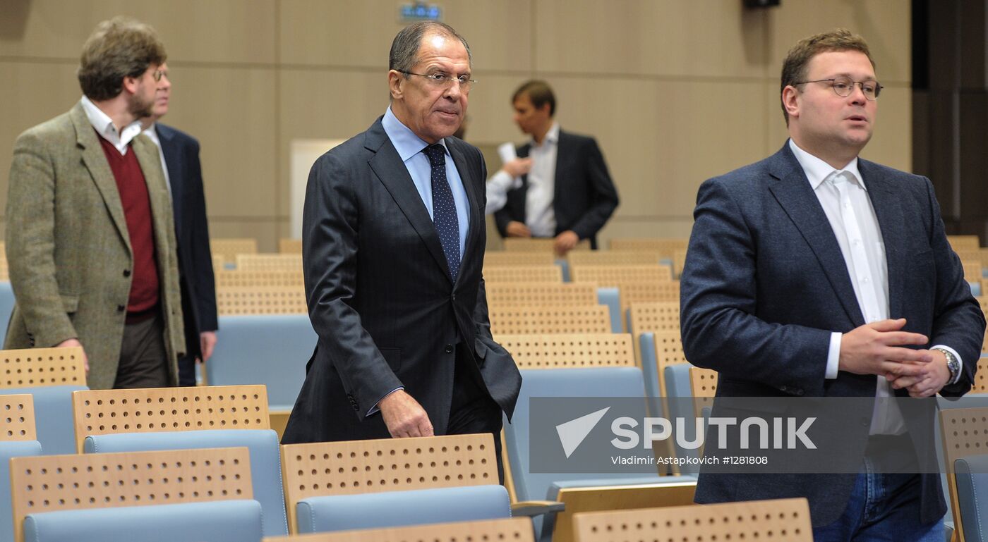 Sergei Lavrov at RIA Novosti