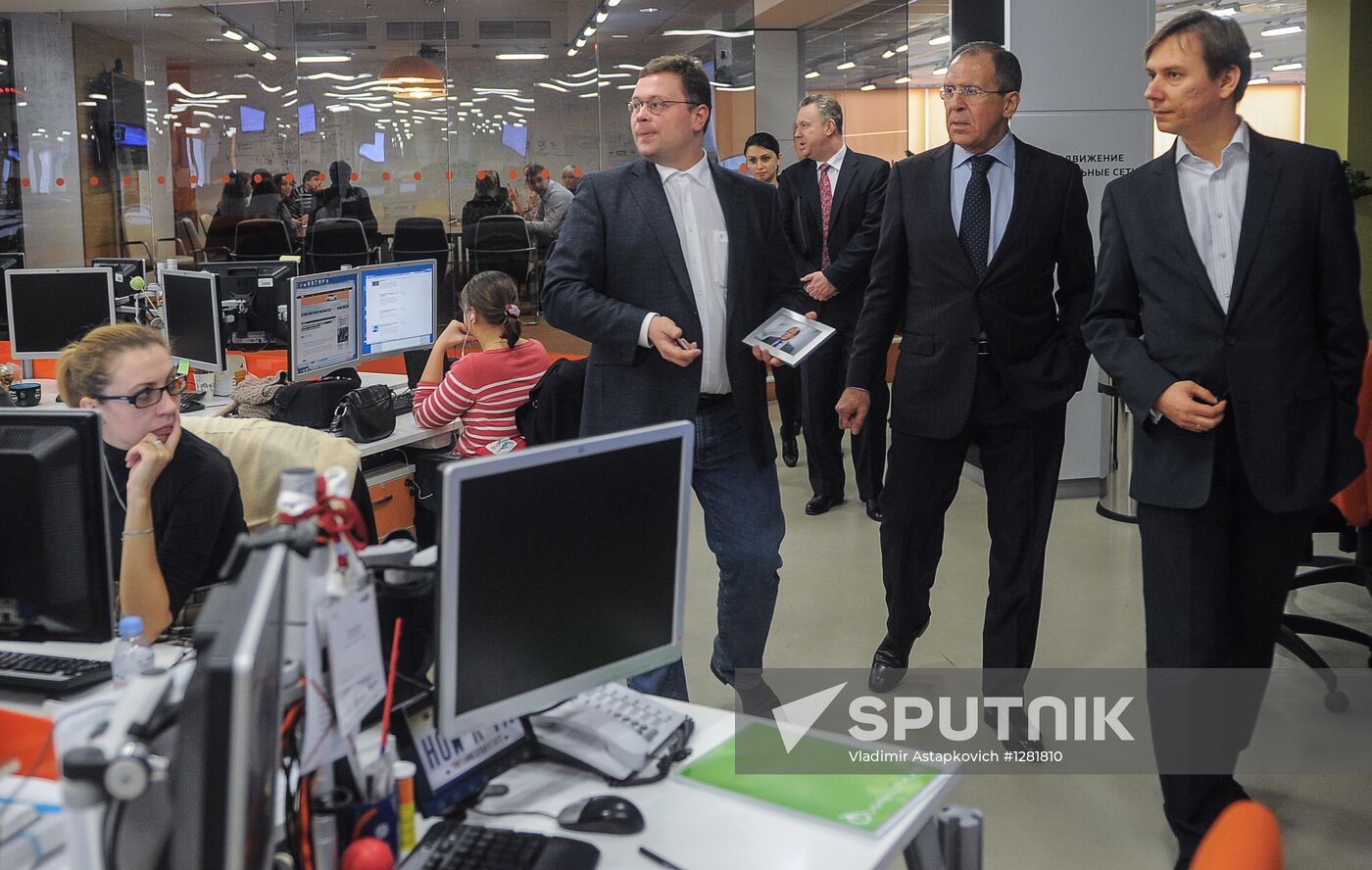Sergei Lavrov visits RIA Novosti