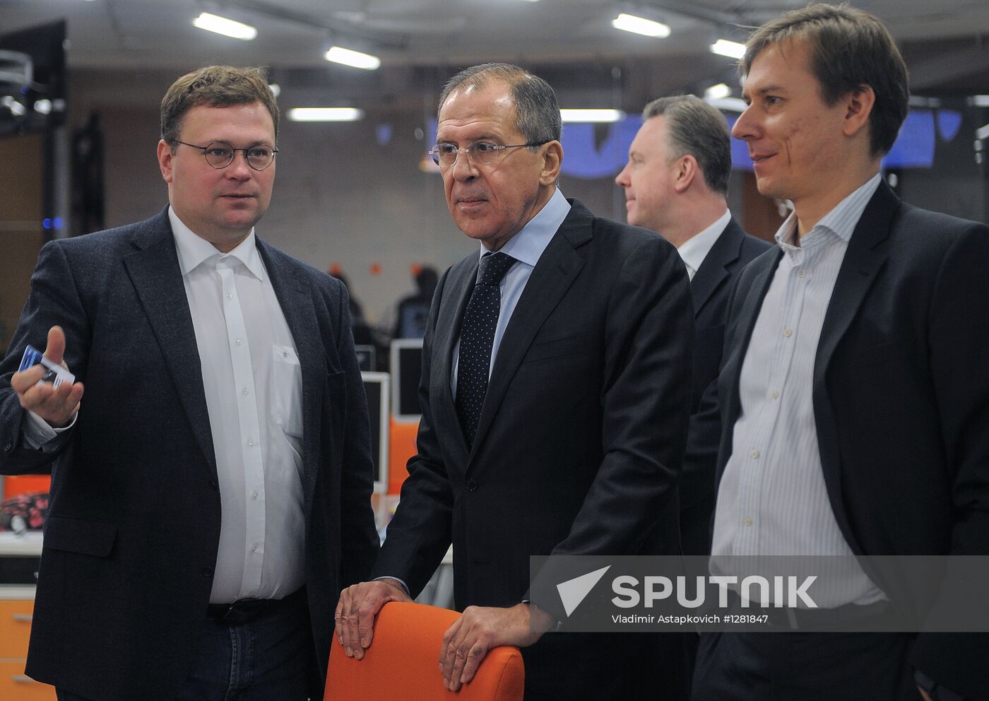 Sergei Lavrov visits RIA Novosti