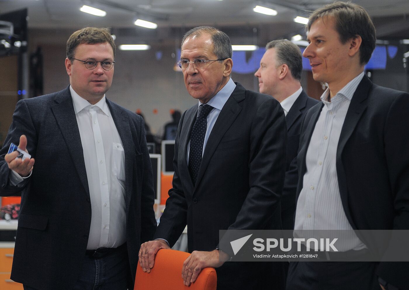 Sergei Lavrov visits RIA Novosti