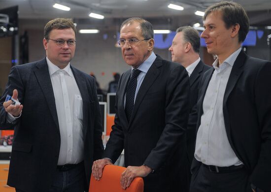 Sergei Lavrov visits RIA Novosti