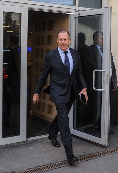 Sergei Lavrov visits RIA Novosti