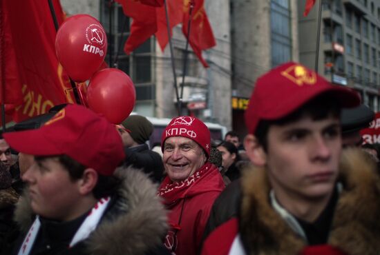 Red March procession and rally staged in Moscow