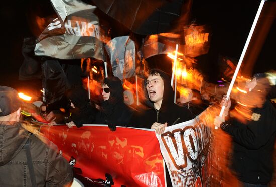 Red March precession and rally staged in Moscow