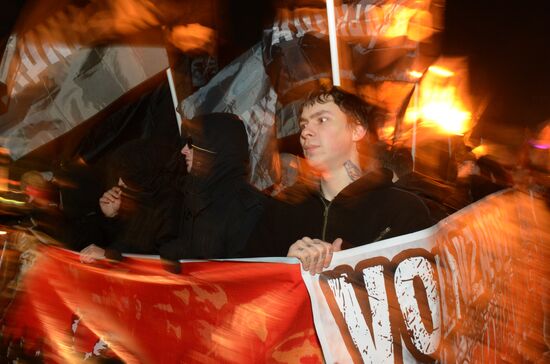 Red March precession and rally staged in Moscow