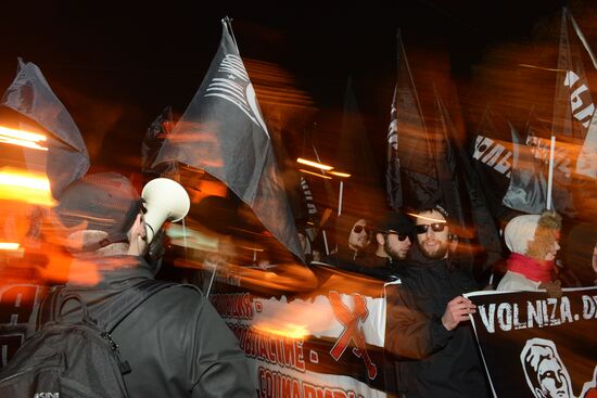 Red March precession and rally staged in Moscow