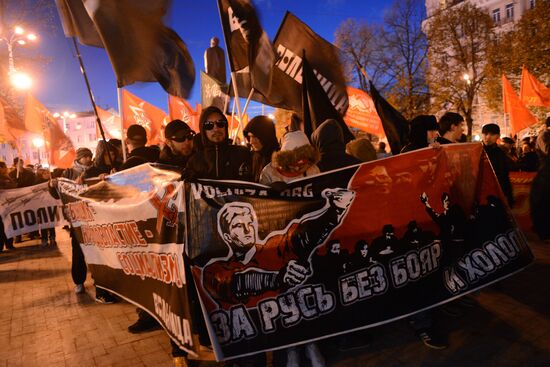 Red March precession and rally staged in Moscow