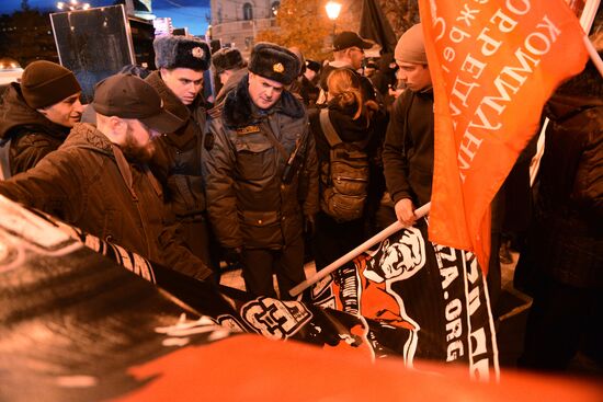 Red March precession and rally staged in Moscow