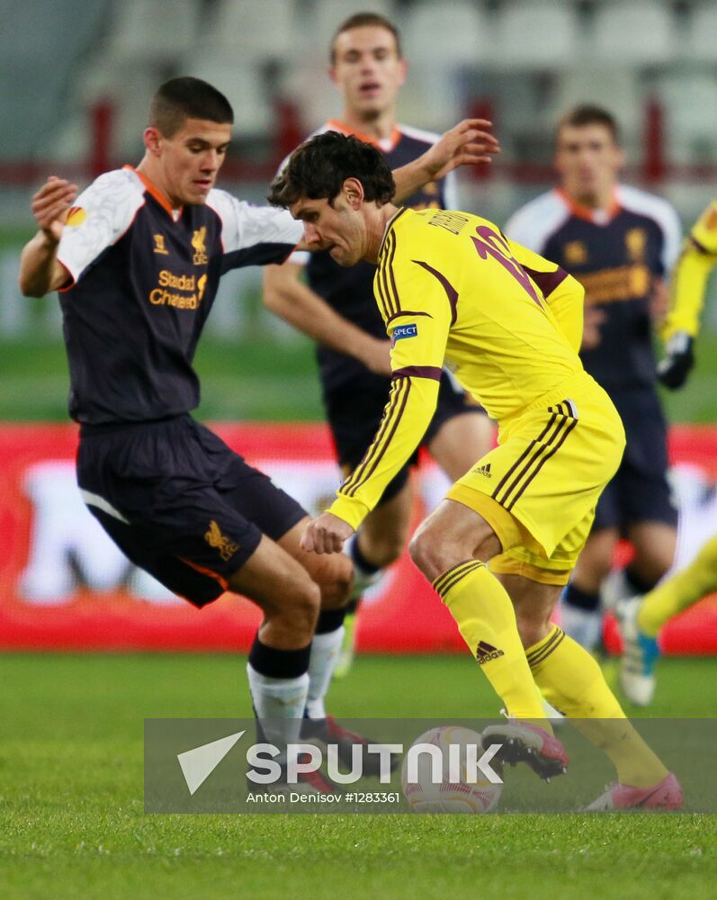 Football. Europa League. Anji vs. Liverpool