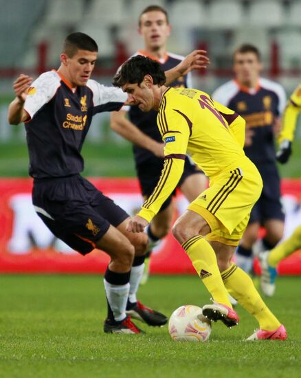 Football. Europa League. Anji vs. Liverpool