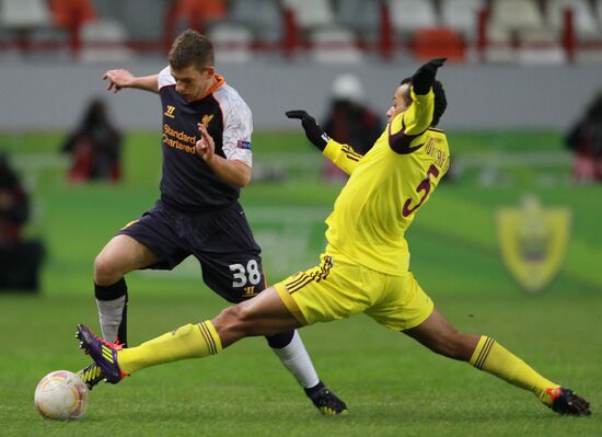 Football. Europa League. Anji vs. Liverpool