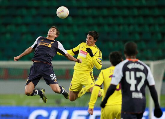 Football. Europa League. Anji vs. Liverpool