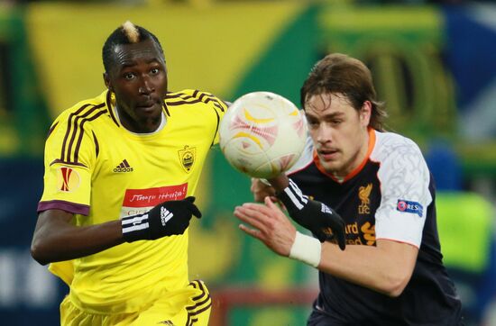 Football. Europa League. Anji vs. Liverpool