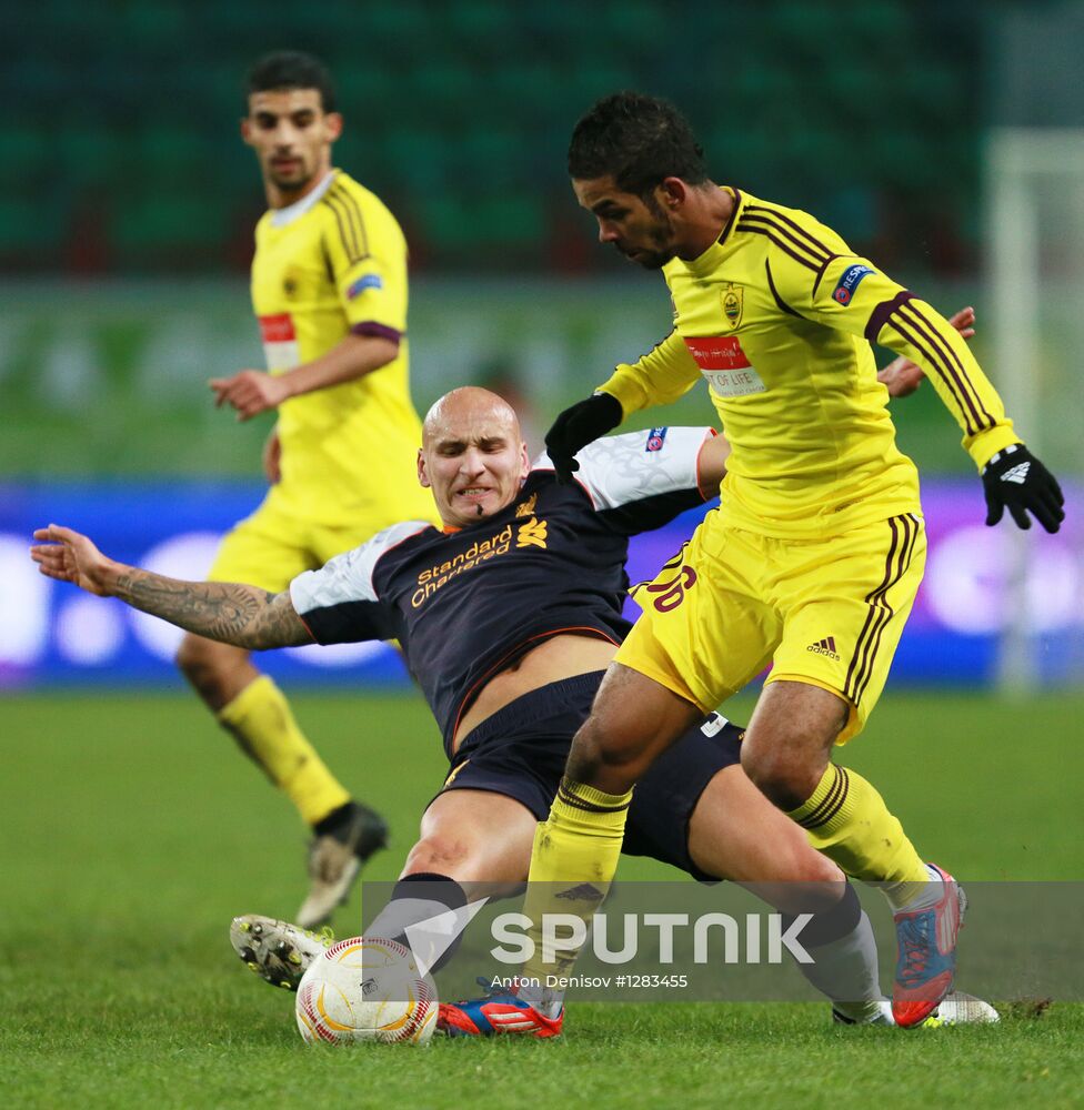 Football. Europa League. Anji vs. Liverpool