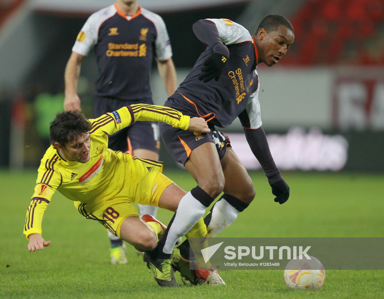 Football. Europa League. Anji vs. Liverpool