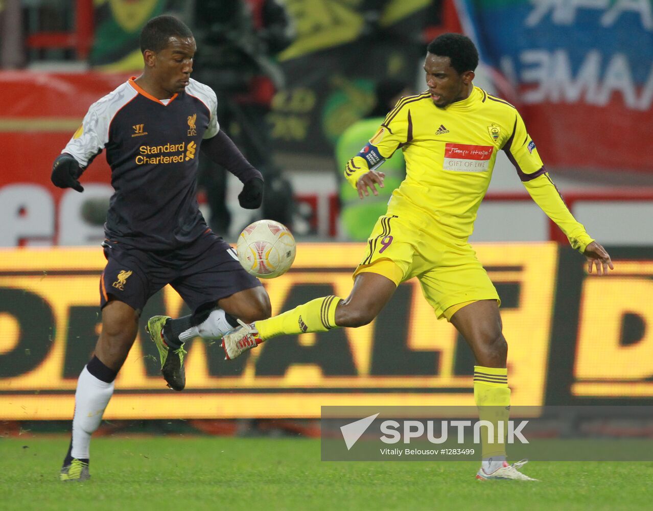 Football. Europa League. Anji vs. Liverpool