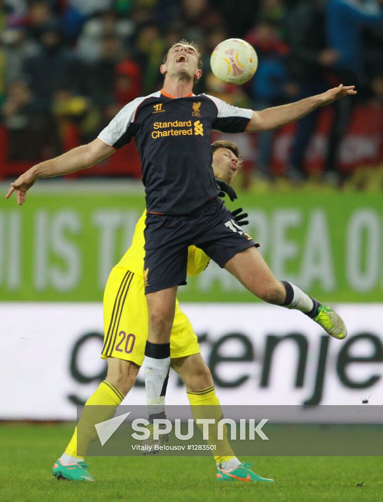 Football. Europa League. Anji vs. Liverpool