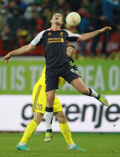 Football. Europa League. Anji vs. Liverpool