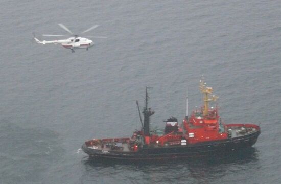 Search operations at site of wreck of Amurskaya dry cargo ship