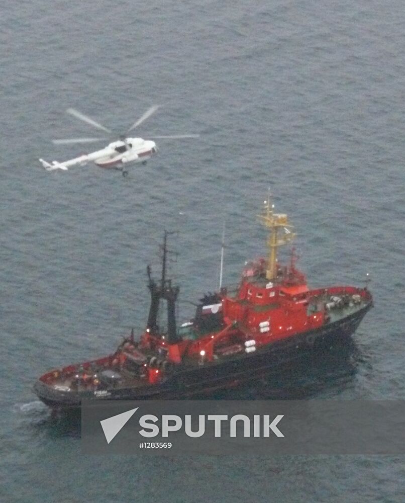 Search operations at site of wreck of Amurskaya dry cargo ship