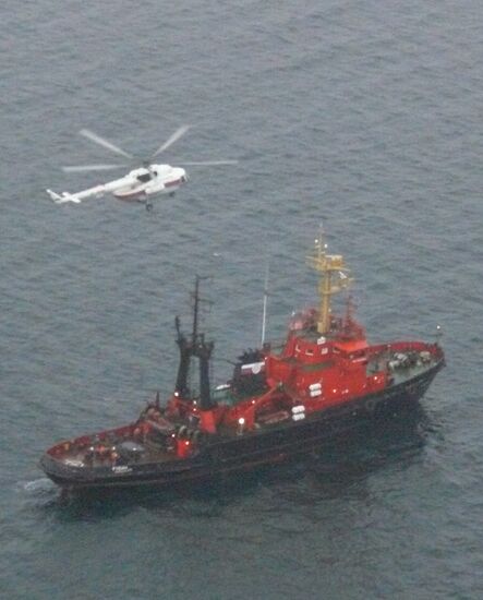 Search operations at site of wreck of Amurskaya dry cargo ship