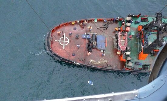 Search operations at site of wreck of Amurskaya dry cargo ship