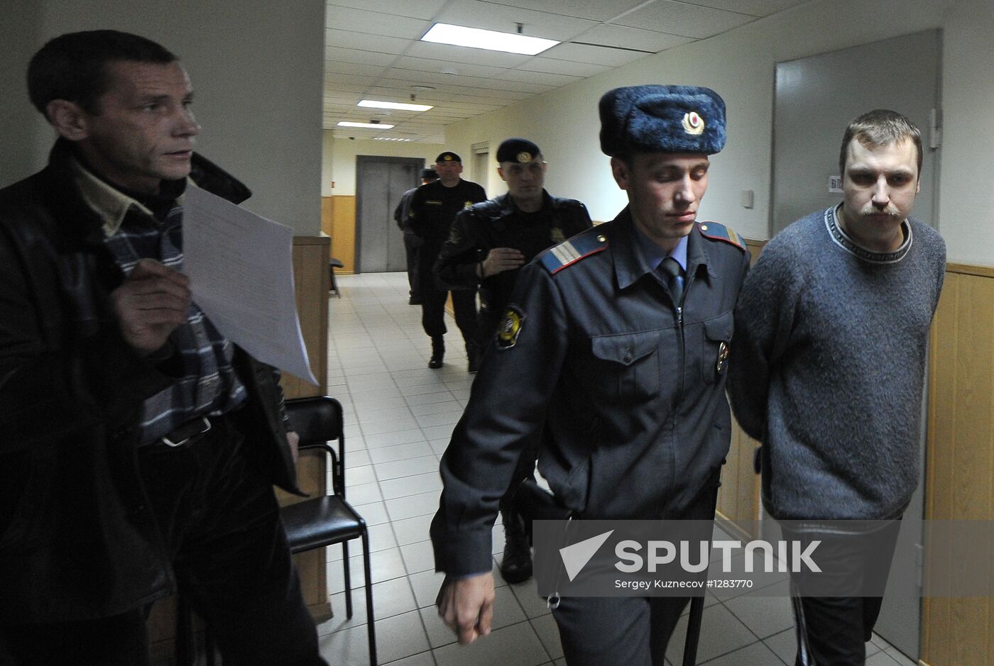 Court hearing of Maksim Luzyanin and Mikhail Kosenko case