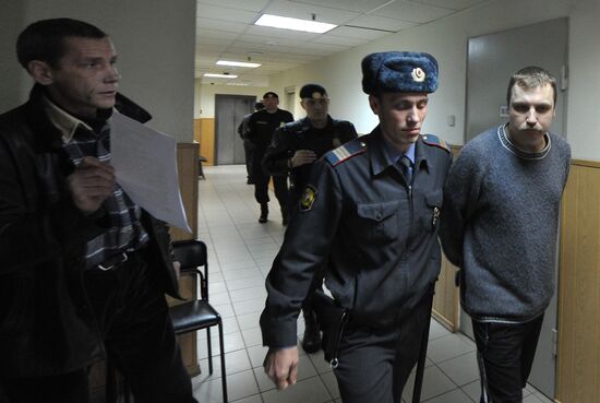 Court hearing of Maksim Luzyanin and Mikhail Kosenko case