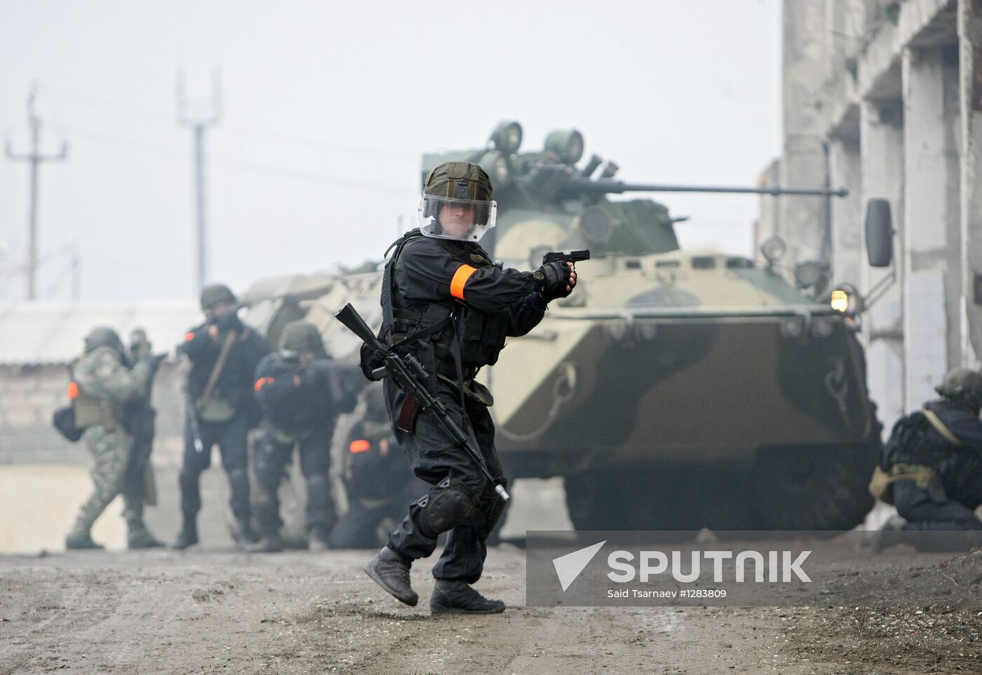 Special tactical training exercises in Grozny