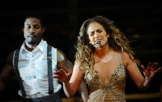 Jennifer Lopez gives concert in Moscow