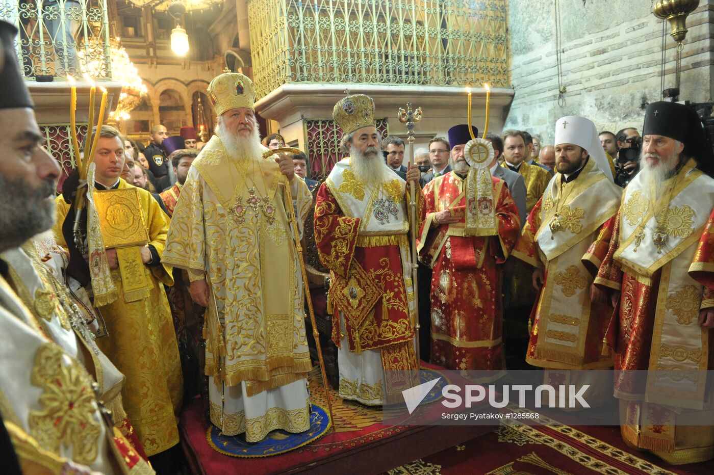 Patriarch Kirill conducts liturgy in Church of Holy Sepulchre