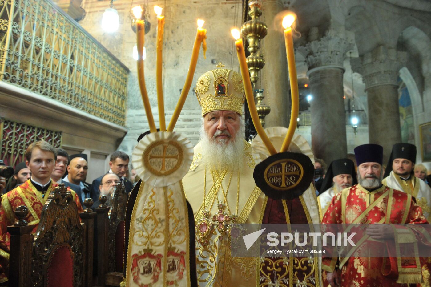 Patriarch Kirill conducts liturgy in Church of Holy Sepulchre