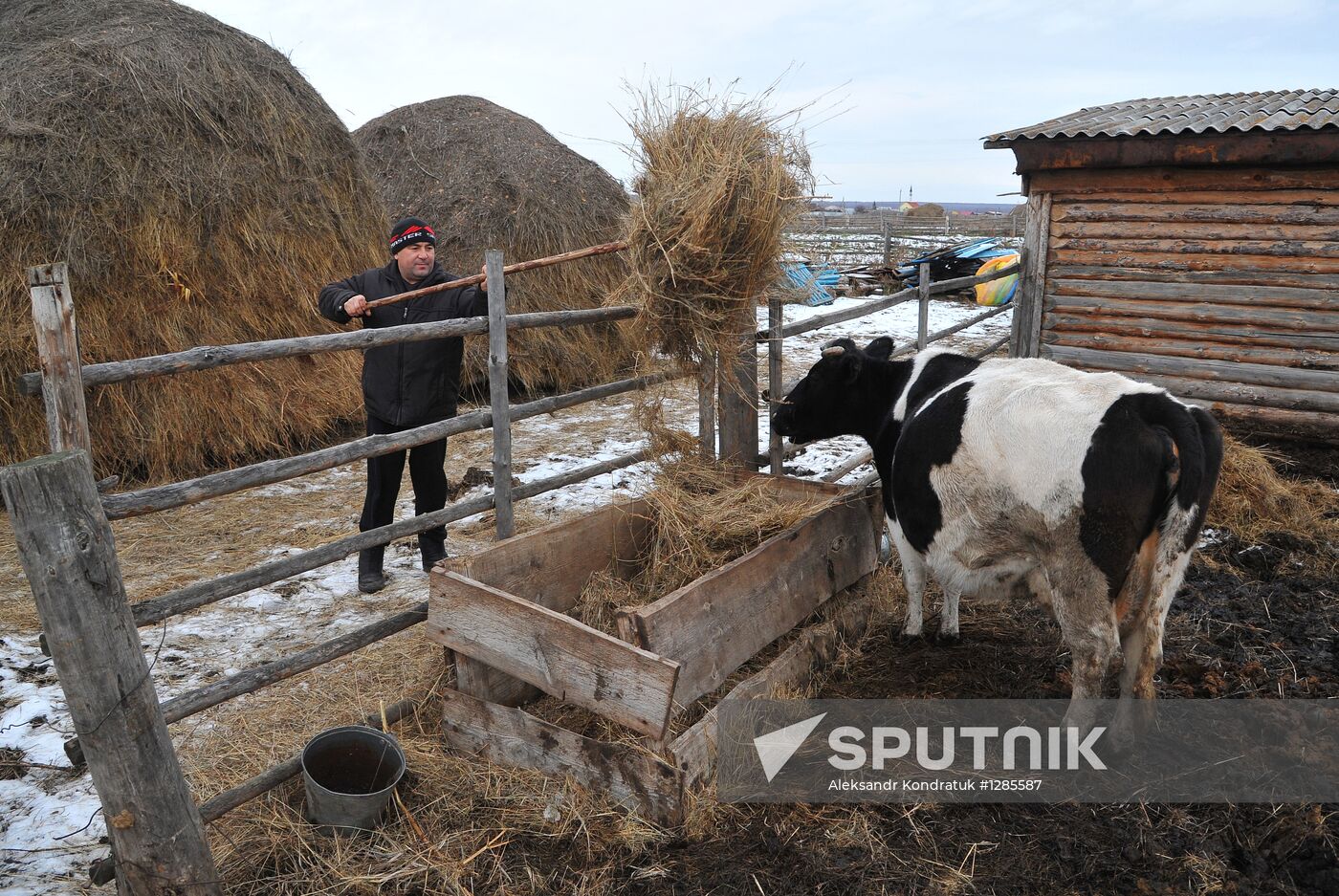 Rural life in Karabolka village, Chelyabinsk region
