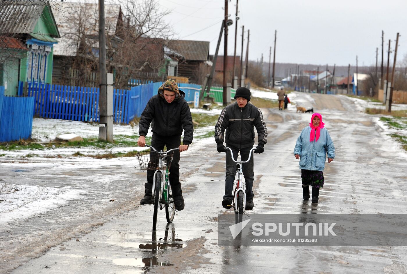 Rural life in Karabolka village, Chelyabinsk region
