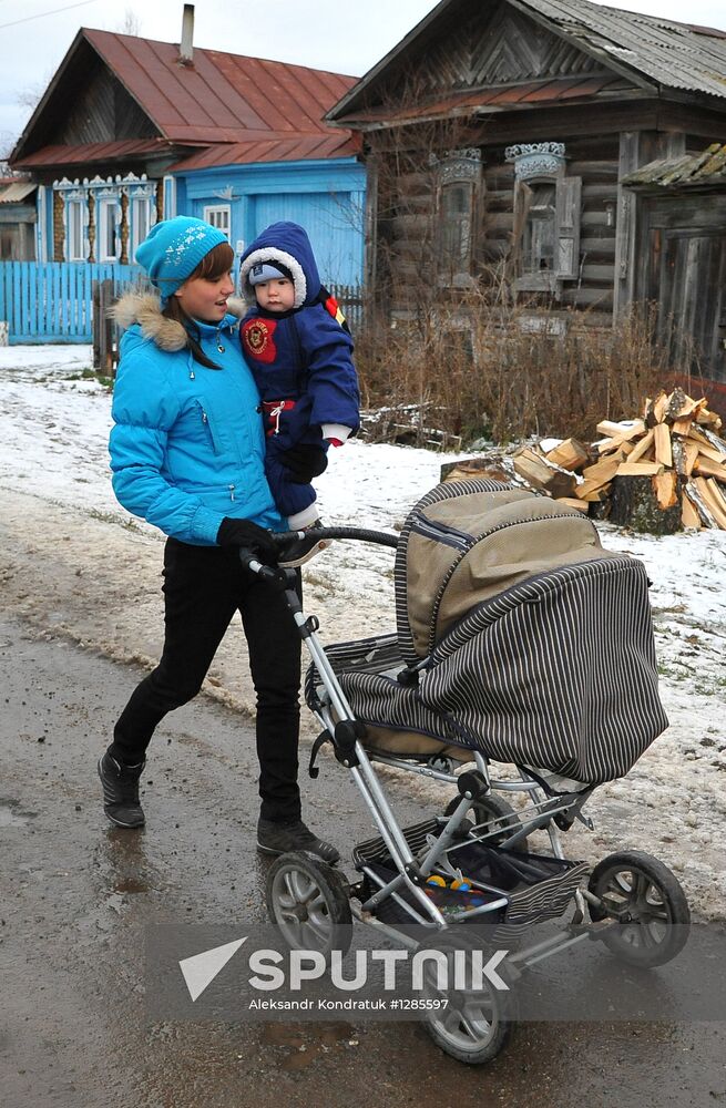 Rural life in Karabolka village, Chelyabinsk region